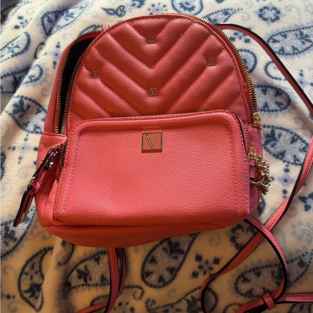 Pink Quilted Women's Backpack